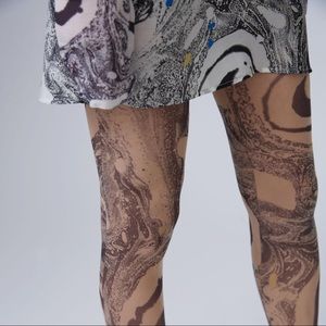 acne studios marbled “niola” eyeball tights